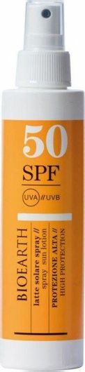 Αντηλιακή Λοσιόν Σώματος Bioearth Sun Lotion SPF50 σε Spray 150ml