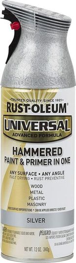 Σπρέι Βαφής Rust-Oleum Ηammered με Σφυρήλατο Εφέ 400ml Ασημί