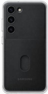 Samsung Back Cover Σιλικόνης με Υποδοχή για Κάρτες Μαύρο Galaxy S23