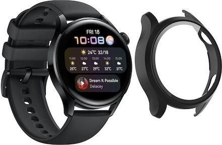 Θήκη Strado για Huawei Watch GT 2 Pro Πλαστικό με Tempered Glass Μαύρο