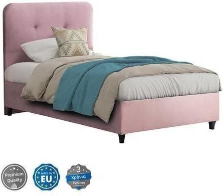 Κρεβάτι HomeMarkt Dolores HM649.12 από Βελούδο 90x200cm Σάπιο Μήλο