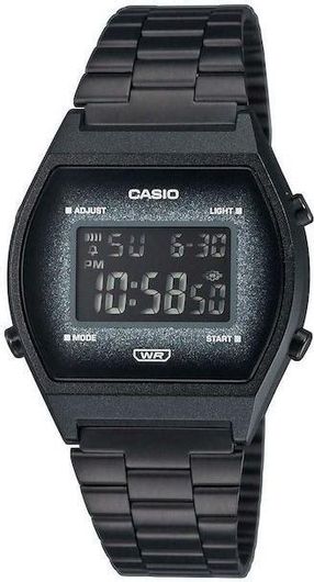 Ανδρικό Ρολόι Casio B-640WBG-1BEF με Μεταλλικό Μπρασελέ Μαύρο