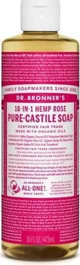 Dr Bronner's Pure-Castile Liquid Soap Αφρόλουτρο για Πρόσωπο , Μαλλιά & Σώμα 473ml