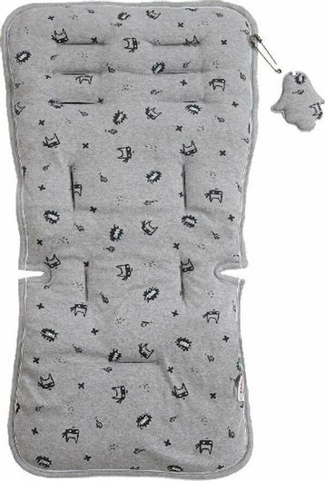 Κάλυμμα Καροτσιού Minene Διπλής Όψης Βαμβακερό Γκρι