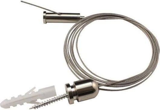 Ντίζα Eurolamp Α5075 για Κρέμασμα Φωτιστικών Ασημί