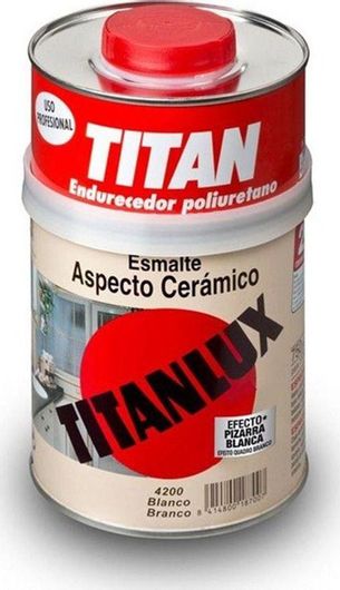 Σμάλτο Titan Aspecto Ceramico Γυαλιστερό 750ml Λευκό