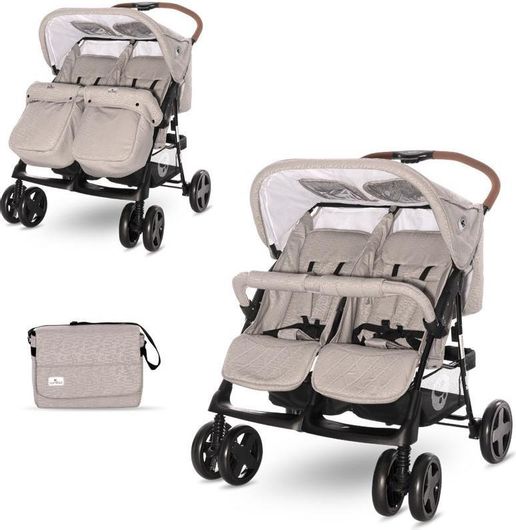 Καρότσι Διδύμων Lorelli Twin String Beige