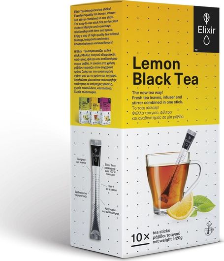 Μαύρο Τσάι Elixir Lemon 10 Φακελάκια 20gr