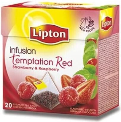 Τσάι Lipton Infusion Temptation Red Strawberry & Rasberry 20 Φακελάκια 36gr