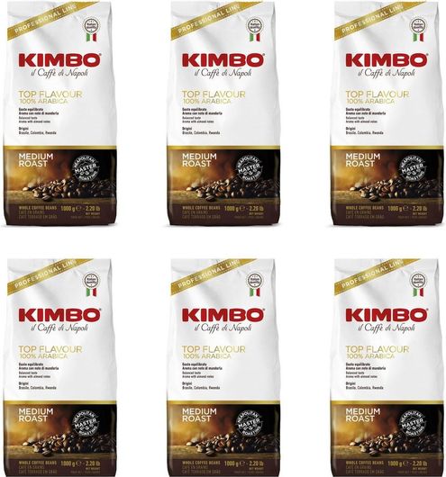 Καφές Kimbo Espresso Top Flavor σε Κόκκους 6x1000gr