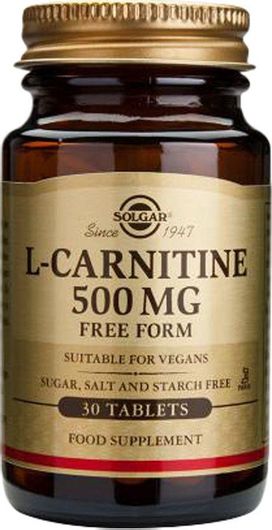 Solgar L-Carnitine Συμπλήρωμα Διατροφής με Καρνιτίνη 500mg 30 Ταμπλέτες