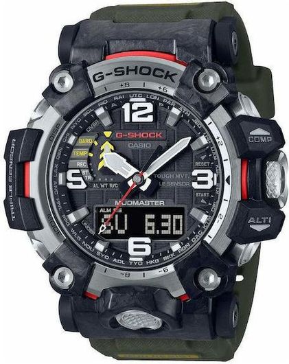 Ανδρικό Ρολόι Casio GWG-2000-1A3ER με Λουράκι από Καουτσούκ Πράσινο