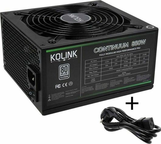 Τροφοδοτικό Υπολογιστή Kolink Continuum 850W Full Modular 80 Plus Platinum