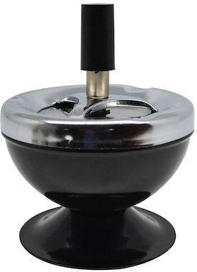 Σταχτοδοχείο Ankor Αντιανεμικό Μαύρο 9.5x12.5cm