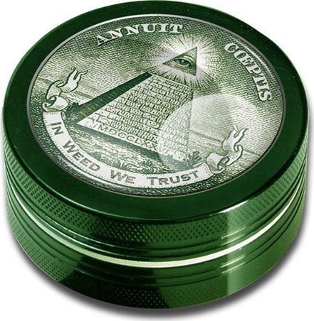 Grinder Black Leaf In Weed We Trust 2 Parts 50mm 1τμχ