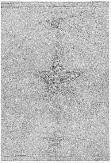Παιδικό Χαλί Beauty Home Cottony Art 9555 Αστέρια Βαμβακερό 120x180cm Γκρι