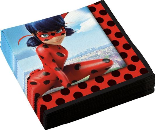 Χαρτοπετσέτες M9902875 Miraculous Ladybug 33x33cm 20τμχ Πολύχρωμο