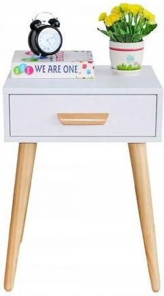 Ξύλινο Κομοδίνο Λευκό 46x36x58cm