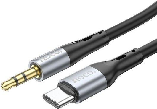 Hoco UPA22 USB 2.0 Cable USB-C male - 3.5mm Μαύρο 1m