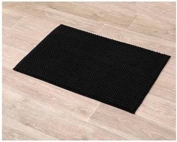 Πατάκι Μπάνιου AT00010484 Microfiber Αντιολισθητικό 50x80cm Μαύρο