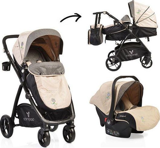 Πολυκαρότσι Cangaroo Stefanie 3 in 1 Μπεζ