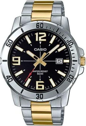 Ανδρικό Ρολόι Casio MTP-VD01SG-1B με Μεταλλικό Μπρασελέ Ασημί