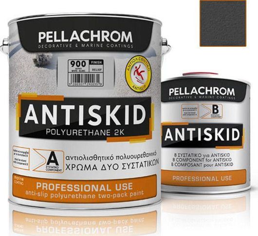 Αντιολισθητικό Χρώμα Σκάφους Pellachrom Antiskid A+B Πολυουρεθάνης 750ml 907 Γκρι Σκούρο