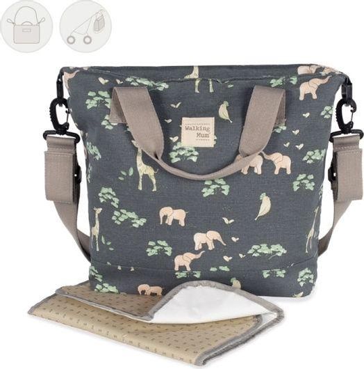 Τσάντα Αλλαξιέρα Walking Mum Baobab Ώμου & Χειρός Γκρι