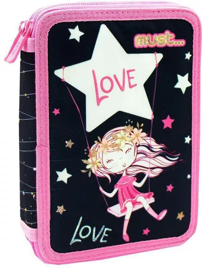 Κασετίνα Must Star Love Γεμάτη με 2 Θήκες Μαύρο