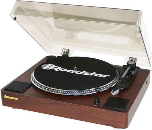 Πικάπ Roadstar TT-260SPK με Προενίσχυση & Ενσωματωμένα Ηχεία Καφέ