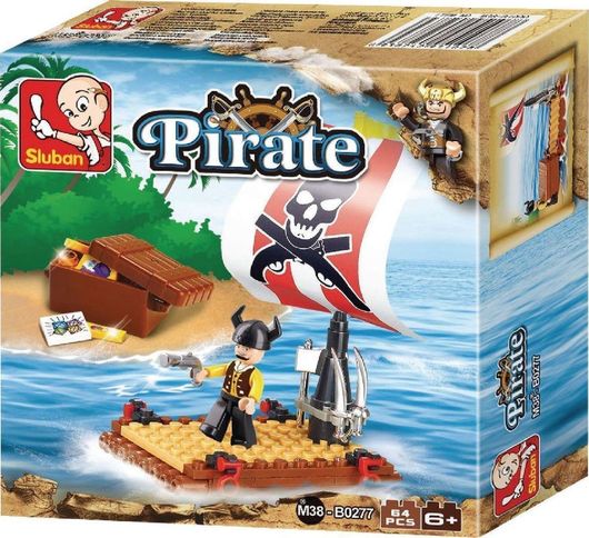 Τουβλάκια Sluban Pirate: Raft για 6+ Ετών 64τμχ