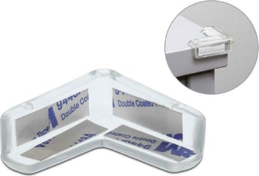 Προστατευτικό για Γωνία DeLock με Αυτοκόλλητο Πλαστικό 4x4cm Λευκό