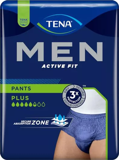 Πάνες Βρακάκι Ακράτειας Tena Men Active Fit Plus Small/Medium 9τμχ Μπλε