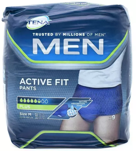 Πάνες Βρακάκι Ακράτειας Tena Men Active Fit Plus Small/Medium 9τμχ Μπλε