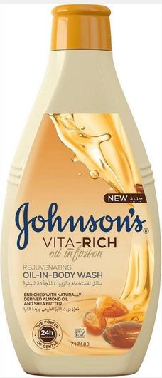 Johnson & Johnson Vita-Rich Αφρόλουτρο με Αμυγδαλέλαιο & Βούτυρο Καριτέ Μέλι 400ml