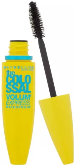 Mascara Maybelline The Colossal Volum Express Αδιάβροχη για Όγκο Glam Black 9.5ml