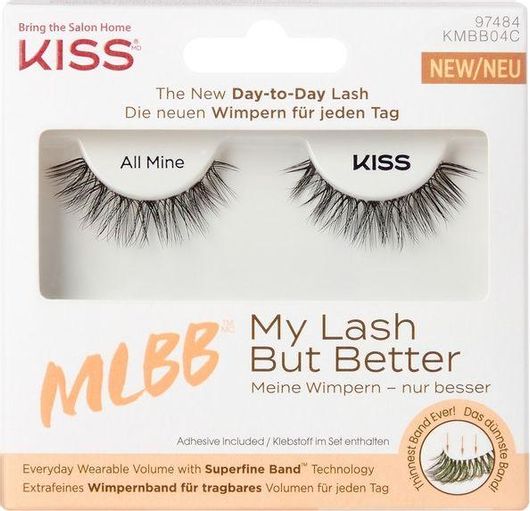 Ψέυτικες Βλεφαρίδες Kiss KMBB04 My Lash But Better Μαύρο