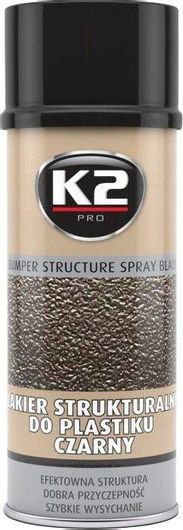 Σπρέι Επιδιόρθωσης Και Βαφής Για Πλαστικές Επιφάνειες K2 Bumper 400Ml Μαύρο