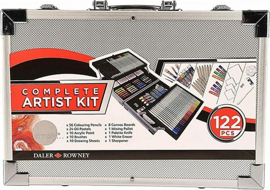 Σετ Ζωγραφικής Daler Rowney Complete Artist Kit Σε Βαλιτσάκι 122τμχ