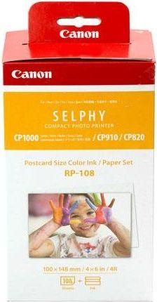 Φωτογραφικό Χαρτί Canon RP-108 Selphy CP Tri-Colour A6 για Εκτυπωτές Θερμικής Εξάχνωσης/Μεταφοράς 108 Φύλλα