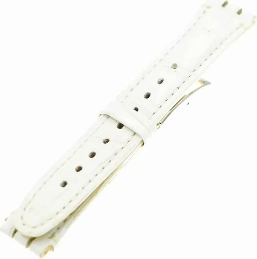 Λουράκι Ρολογιού Swatch SW009 Δερμάτινο 19mm Λευκό
