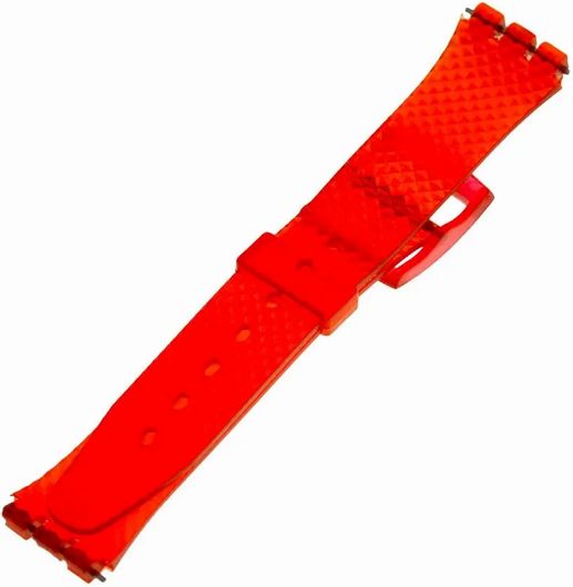Λουράκι Ρολογιού Swatch SW021 από Καουτσούκ 16mm Κόκκινο