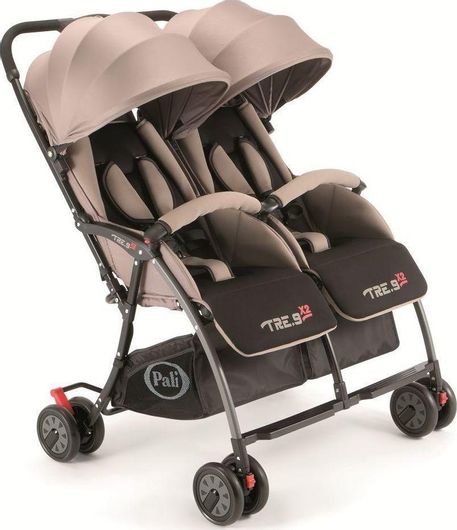 Καρότσι Διδύμων Pali Tre 9 Twin Μπεζ
