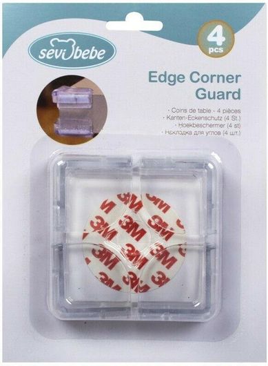  Προστατευτικά Sevi Bebe Για Γωνίες με Αυτοκόλλητο Από Πλαστικό 4τμχ Λευκό
