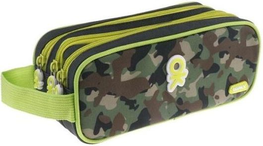Κασετίνα Οβάλ με 3 Θέσεις Mp Camo 21x9cm Πράσινο