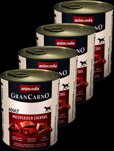 Υγρή Τροφή Σκύλων Animonda GranCarno Adult με Ποικιλία Κρεατικών Economy Pack 4τμχ x 800gr