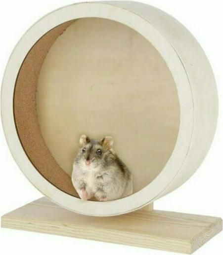 Παιχνίδι Τρωκτικού  Kerbl Ρόδα Από Ξύλο & Φελλό για Χάμστερ 30cm