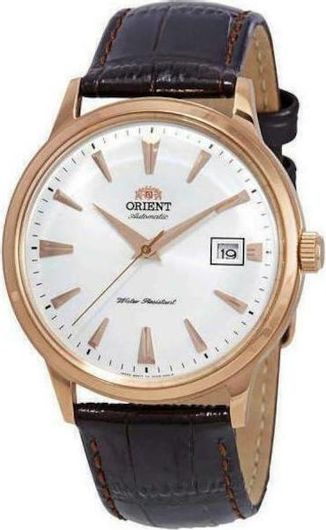 Ανδρικό Ρολόι Orient FAC00002W0 με Δερμάτινο Λουράκι Καφέ
