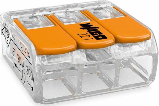 Κλέμα Wago 3 Way Electrical Wire Connector 221-413