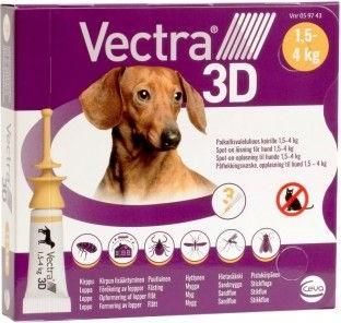 Αντιπαρασιτικές Αμπούλες Σκύλου Vectra 3D 15-4 kg 3τμχ